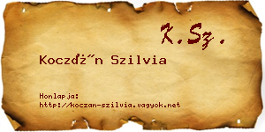 Koczán Szilvia névjegykártya