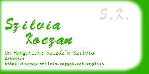 szilvia koczan business card